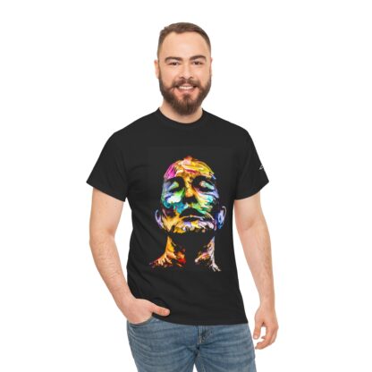 Colorful Artistic Unisex Heavy Cotton Tee | Vibrant Portrait Design for Casual Style - Image 6